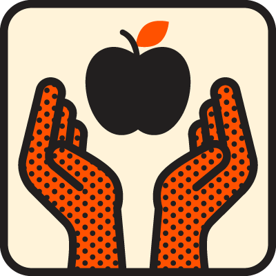 Icône de panier d'épicerie représentant l'option publique pour l'épicerie